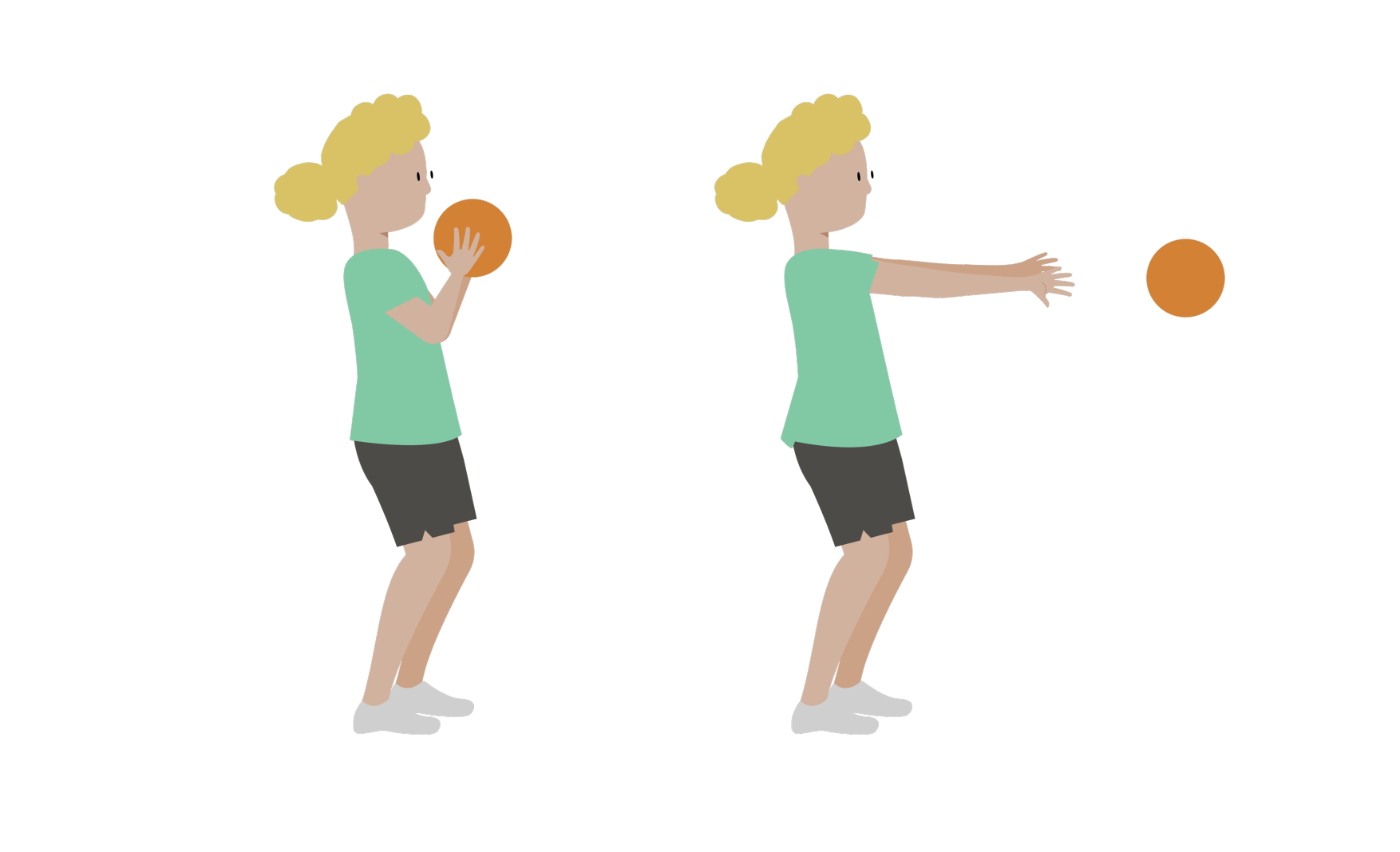 Chest pass in handball