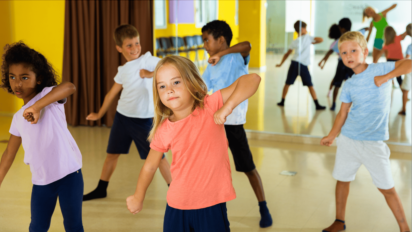 Children enjoying a dance lesson