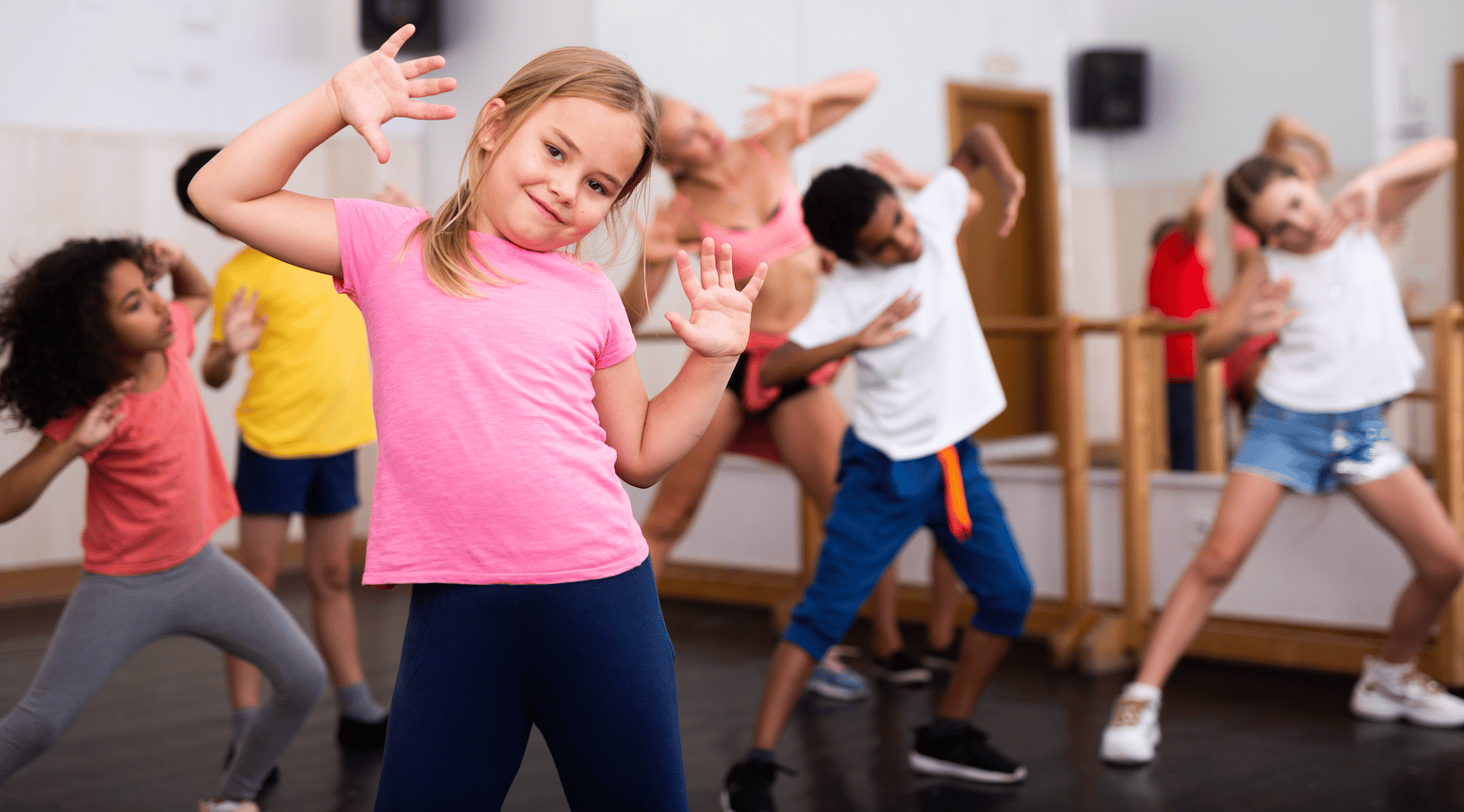 Children in dance lesson