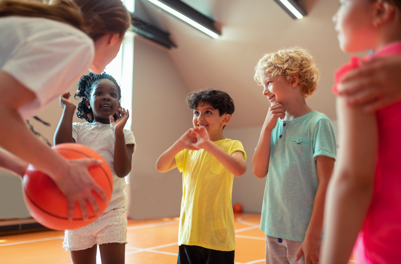 basketball with teacher