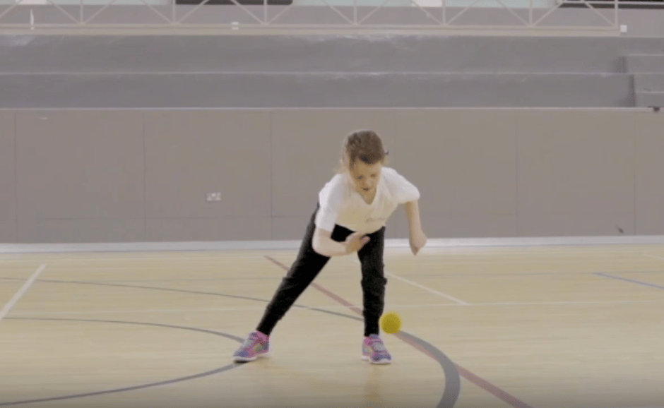 Tow handed bounce with ball