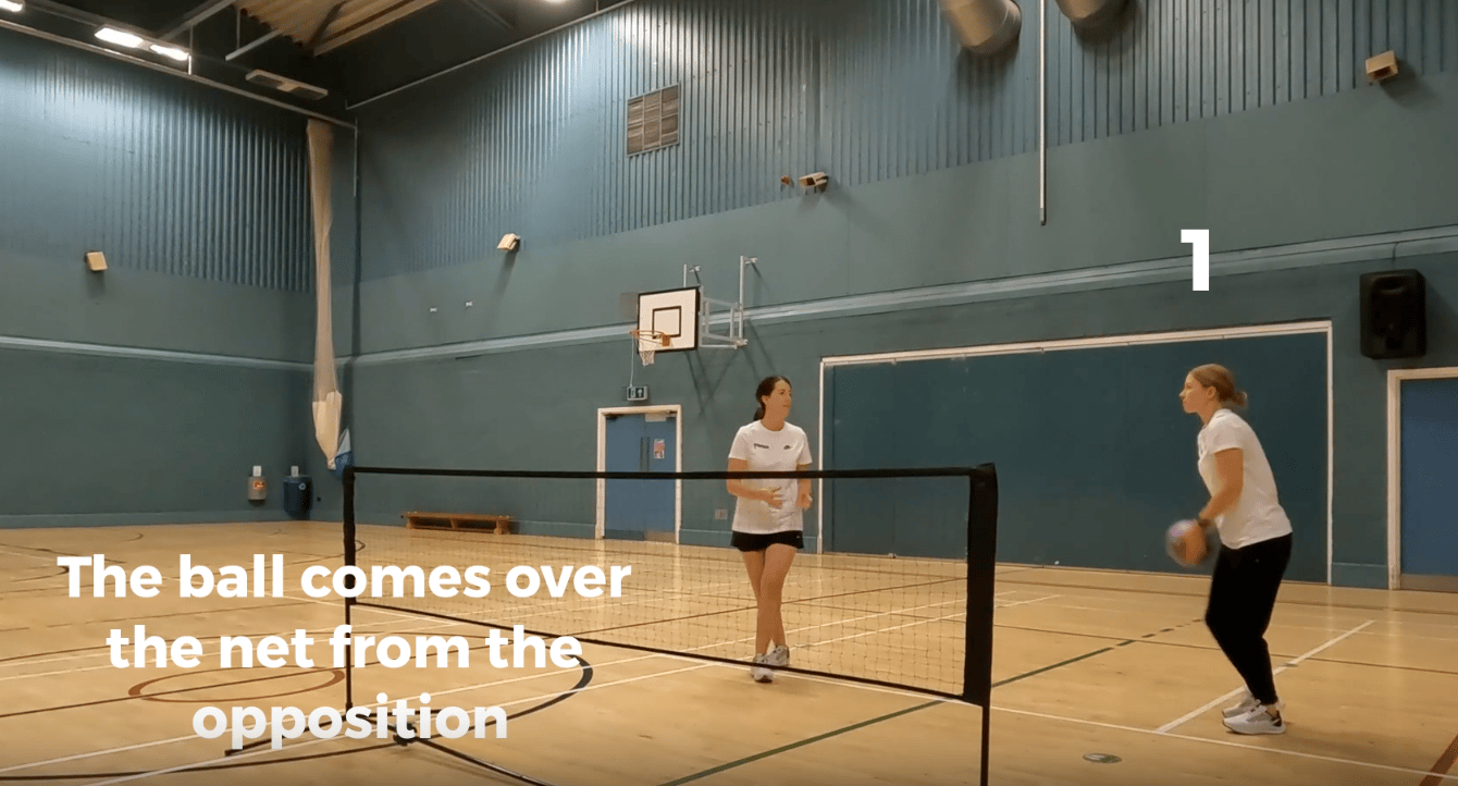 Volleyball three contacts sequence