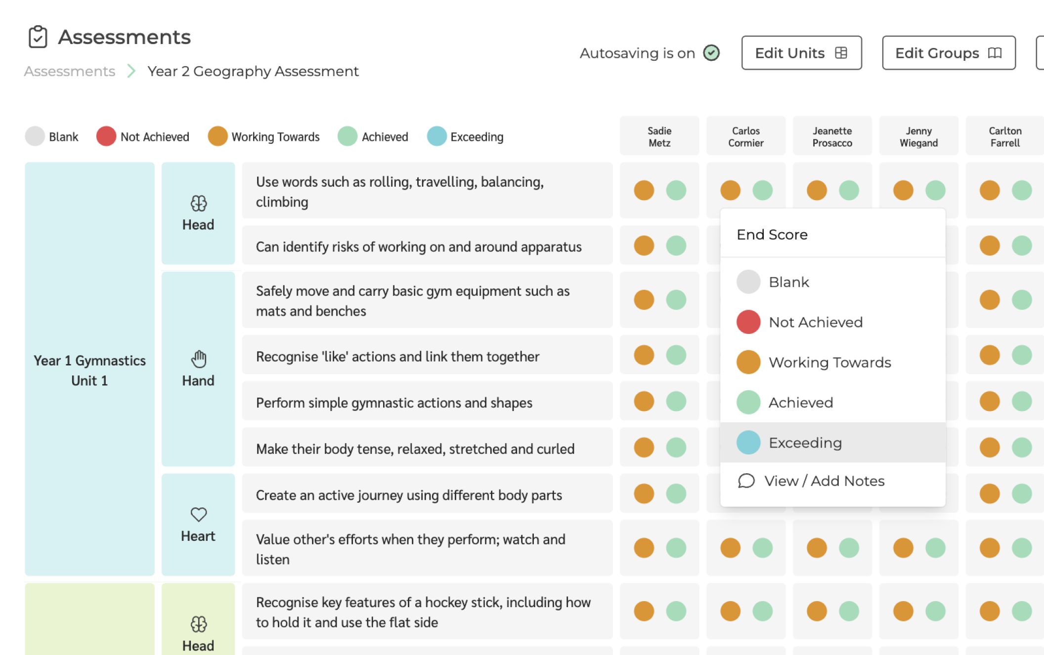 The PE Hub assessment tool