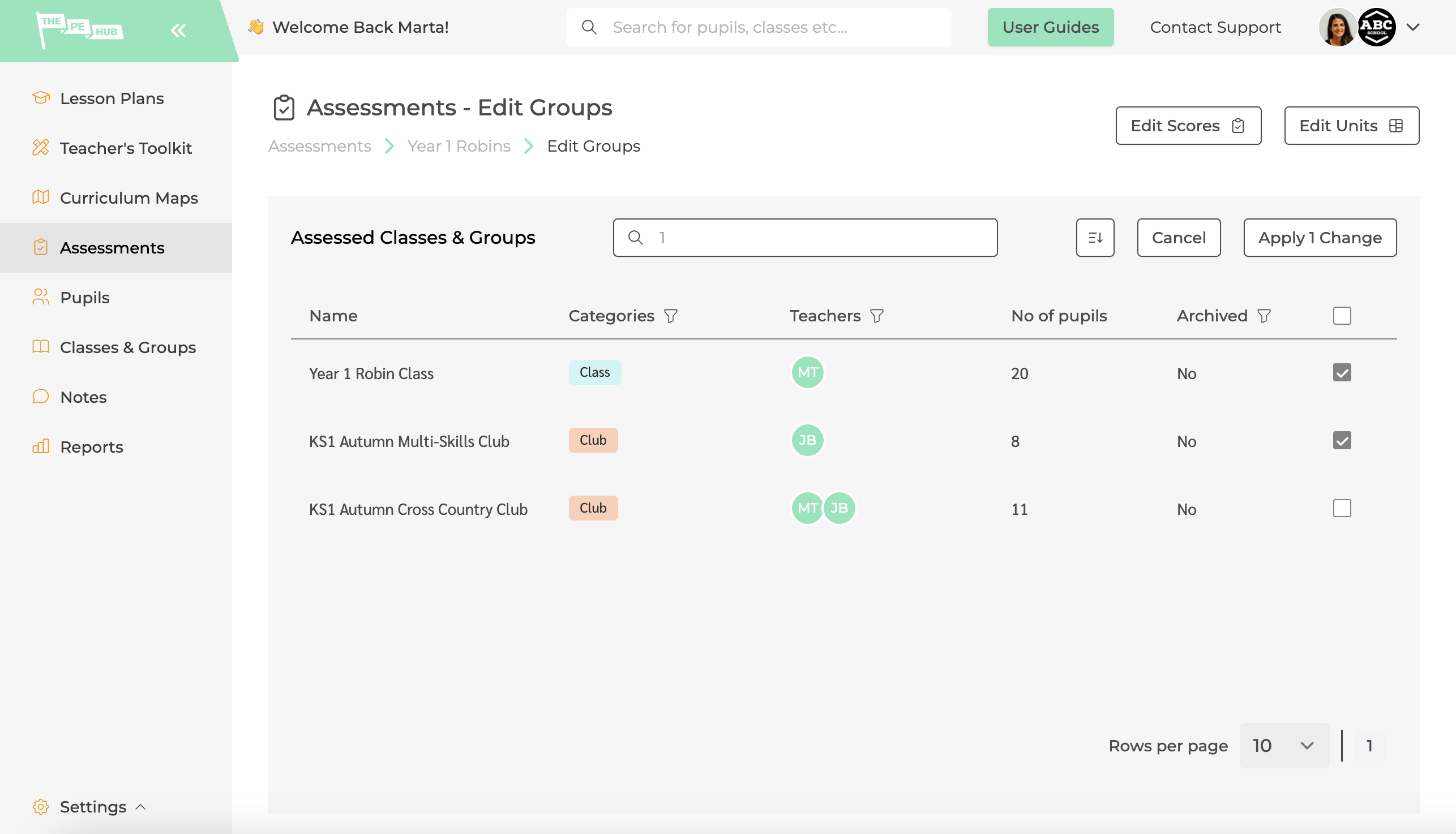 Adding a class to an assessment using our class profiles feature