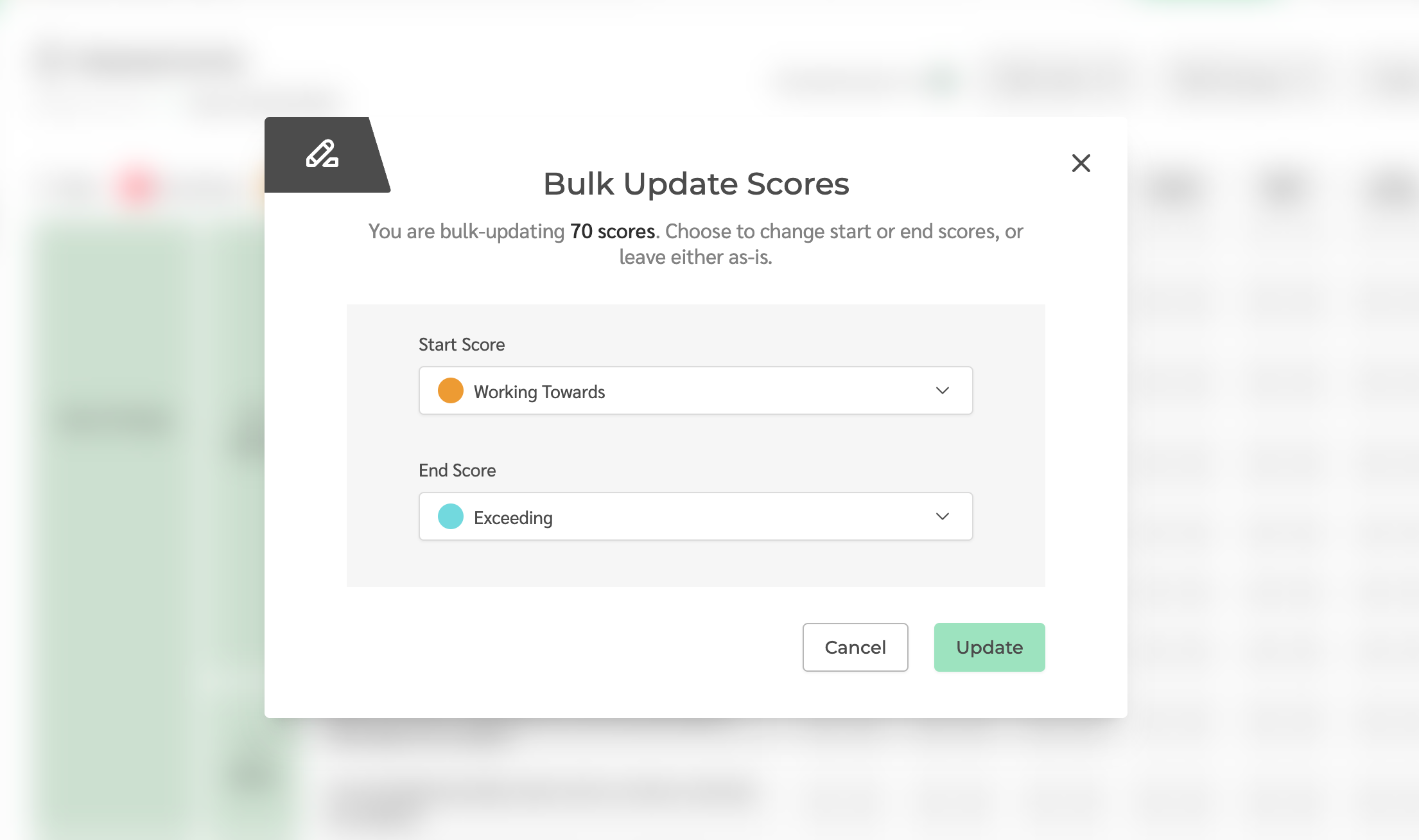 The assessment tool's flood fill feature