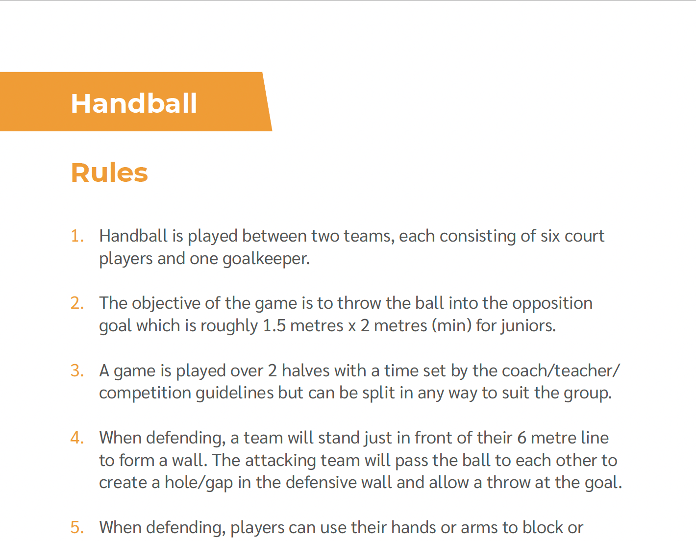 An image of Handball Rules