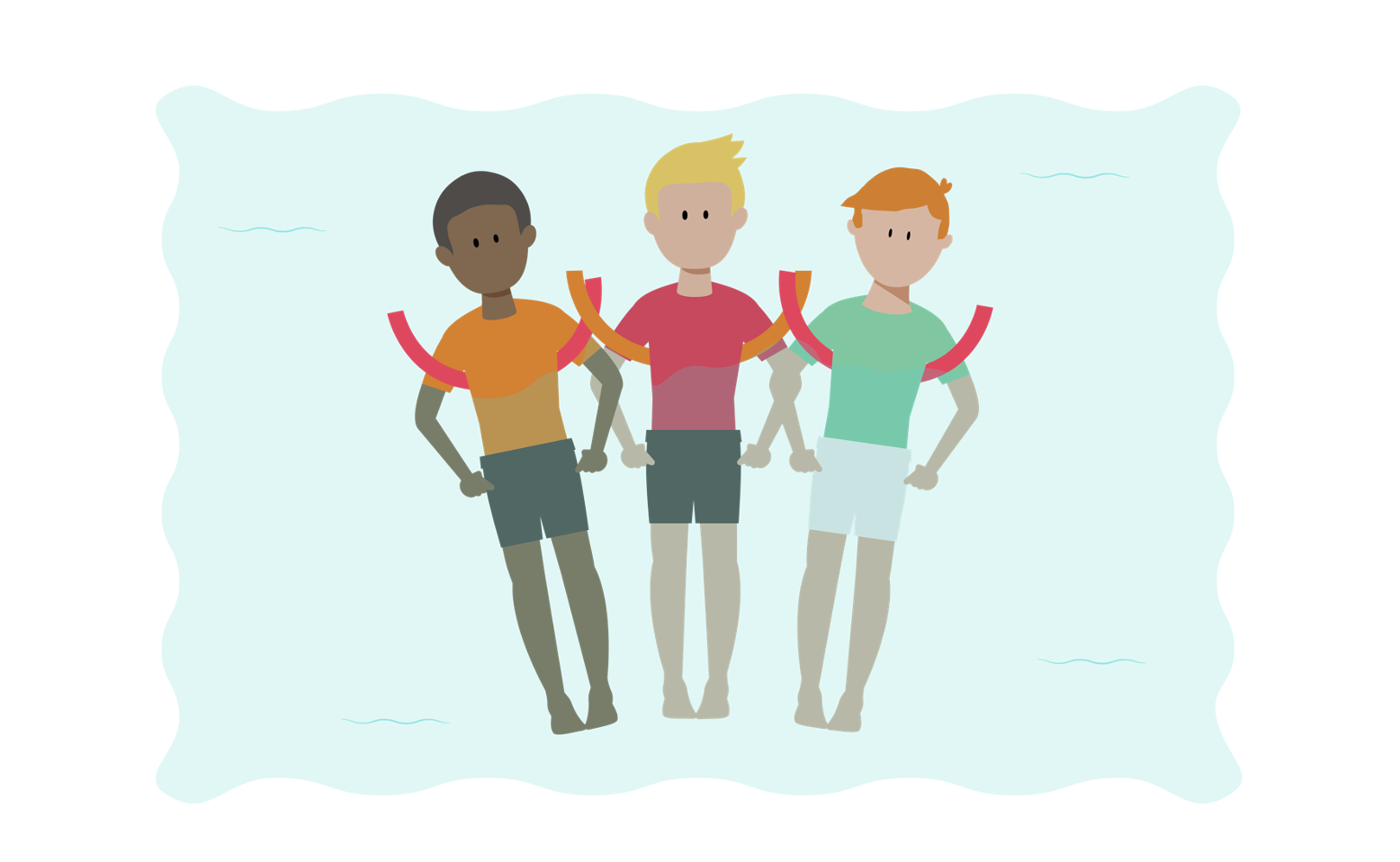 An image of Swimming Group Float