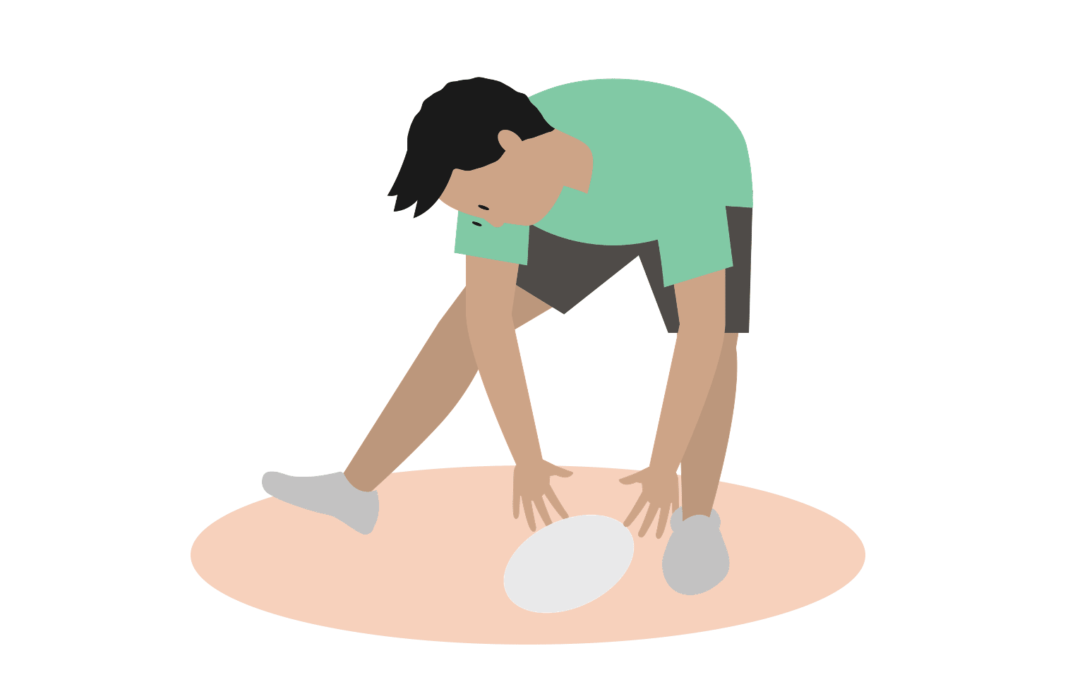 An image of Tag Rugby Picking up the ball