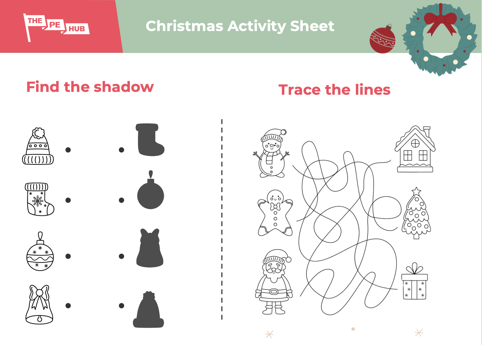 An image of Christmas Activity Sheet 2024