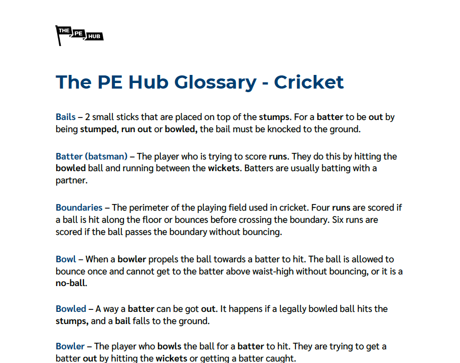 An image of Cricket Glossary