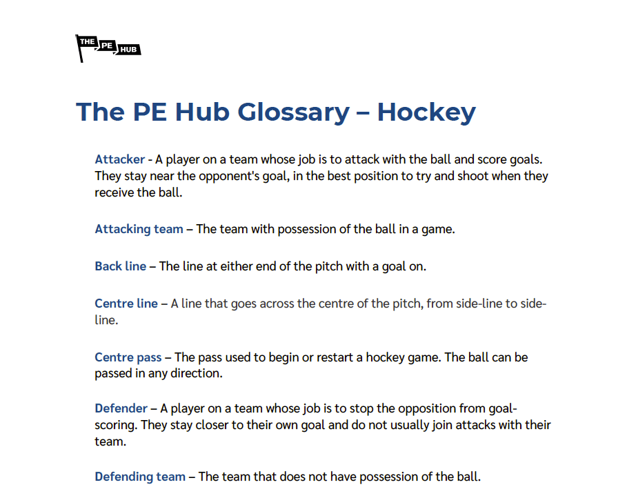 An image of Hockey Glossary