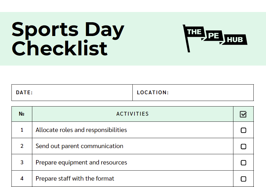 An image of Sports Day Planning Checklist