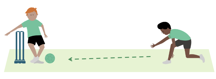 An image of Y2U1L2a_Hit catch run_Rolling ball to kick