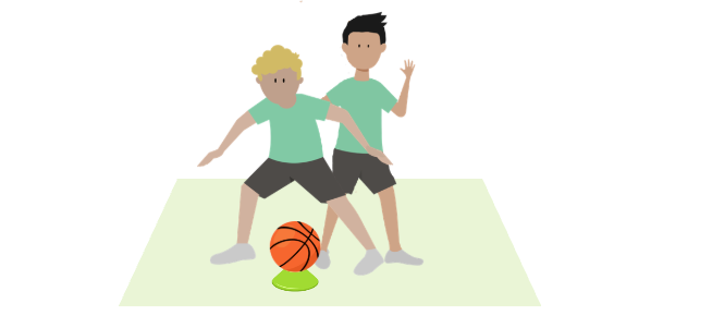 An image of Box out technique