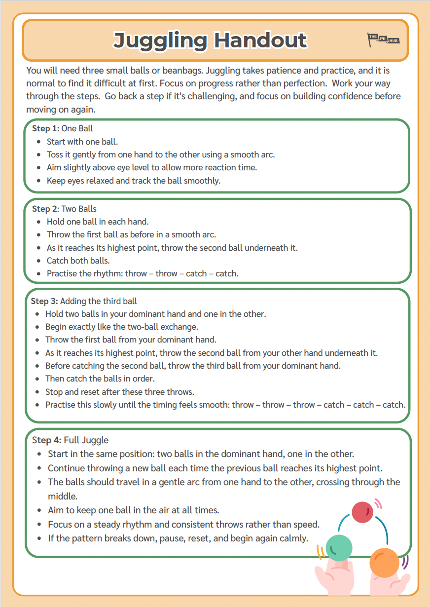 An image of Juggling Handout