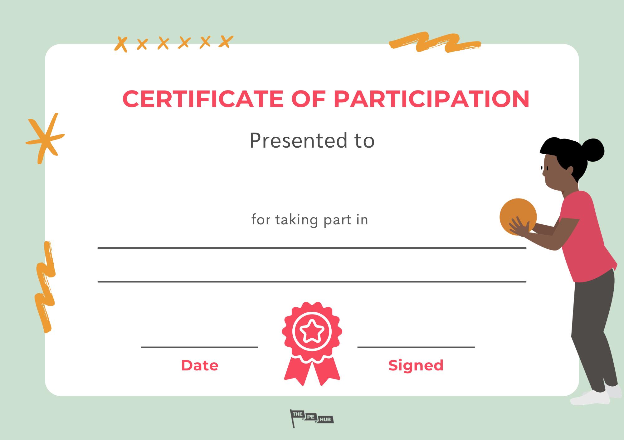 An image of Participation Certificate