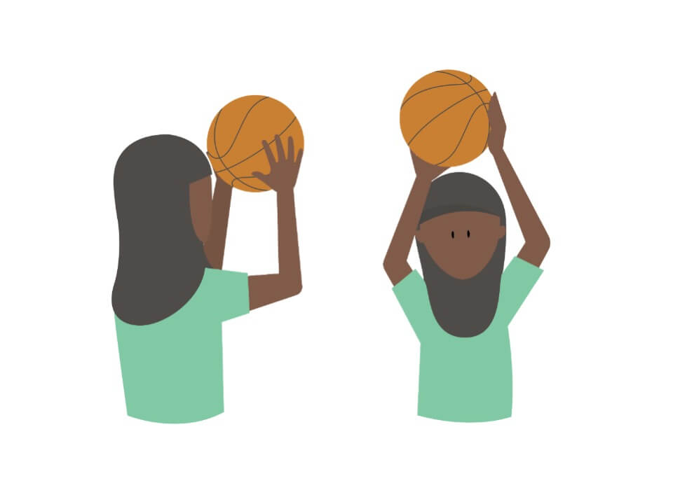 An image of Basketball Two handed shot