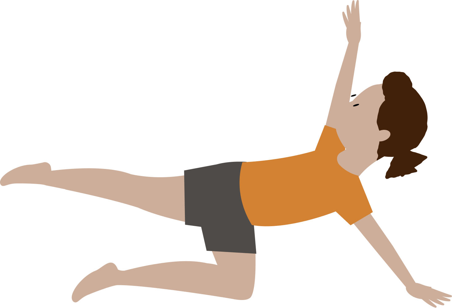 Illustration of a child performing gymnastics