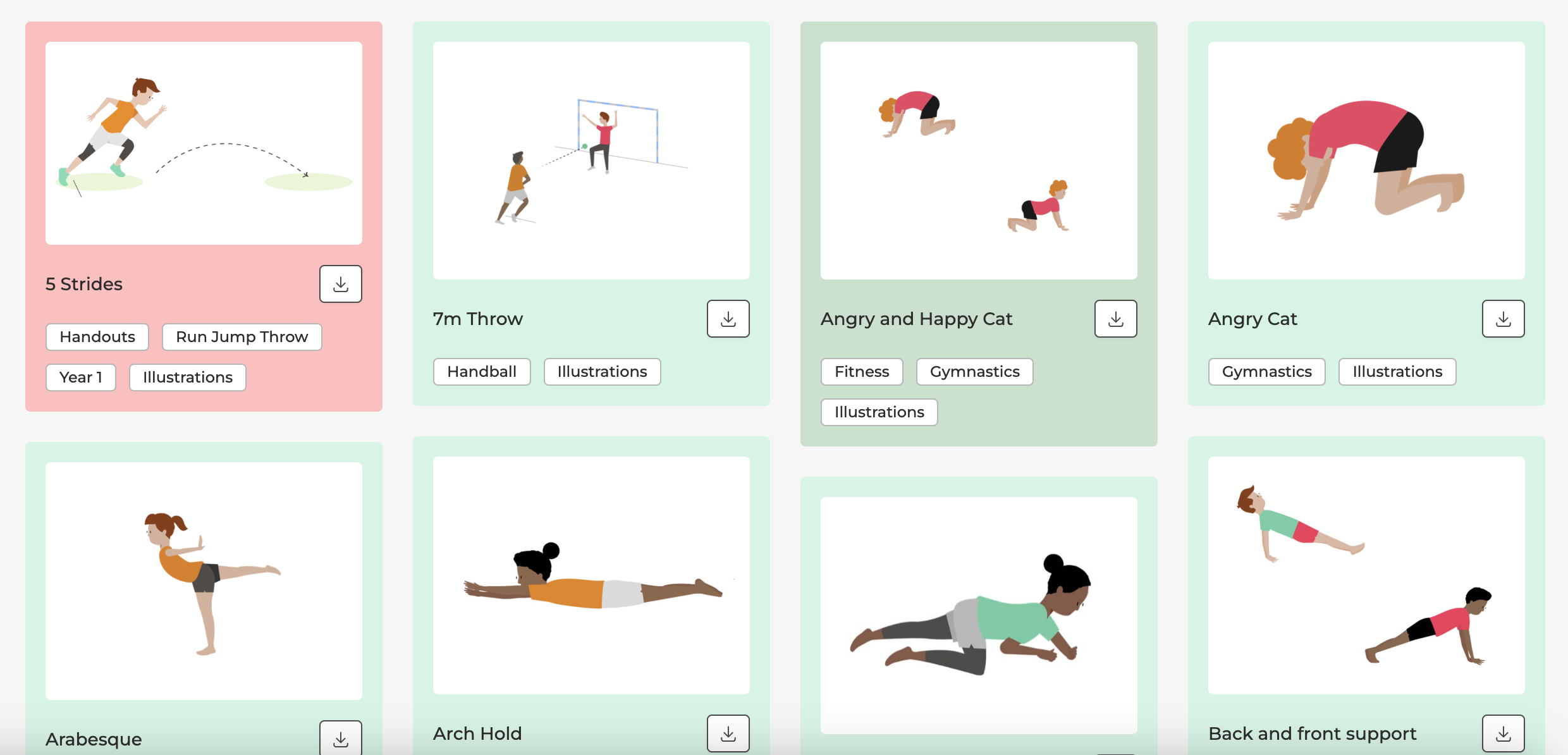 Examples of the broad selection of resources available on The PE Hub