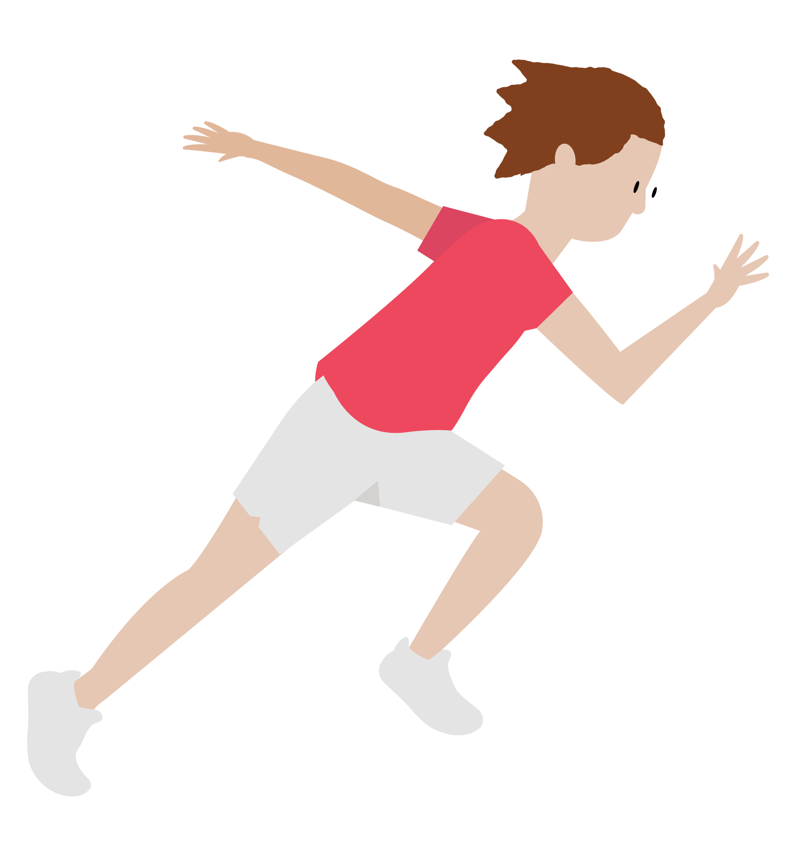 An illustration of a sprint start in athletics