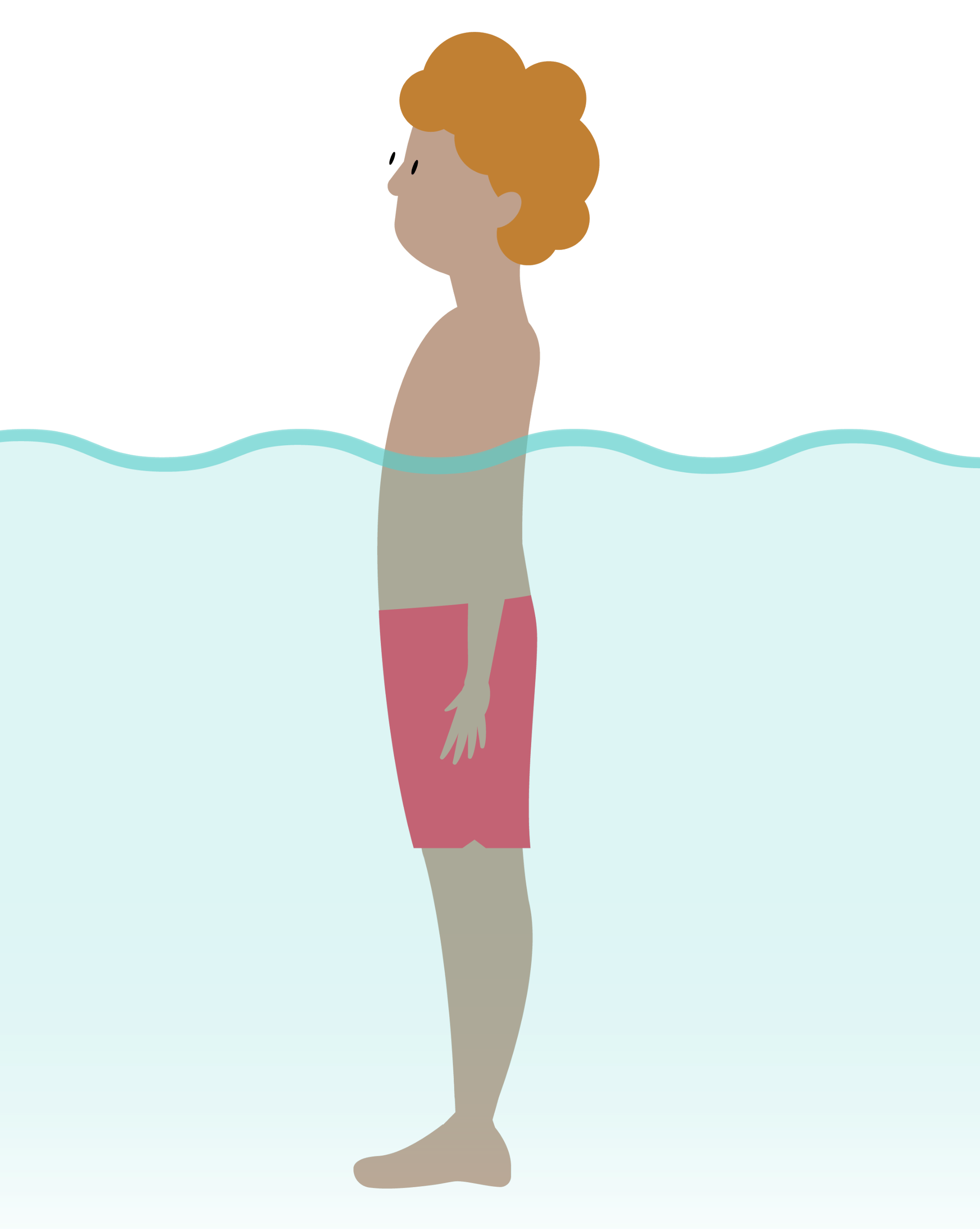 An illustration of the swimming activity