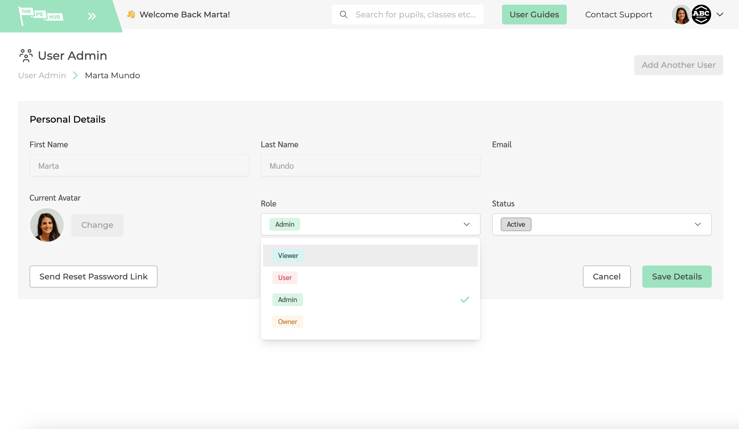 Restricting user access to the Viewer permission on the PE Hub's admin panel