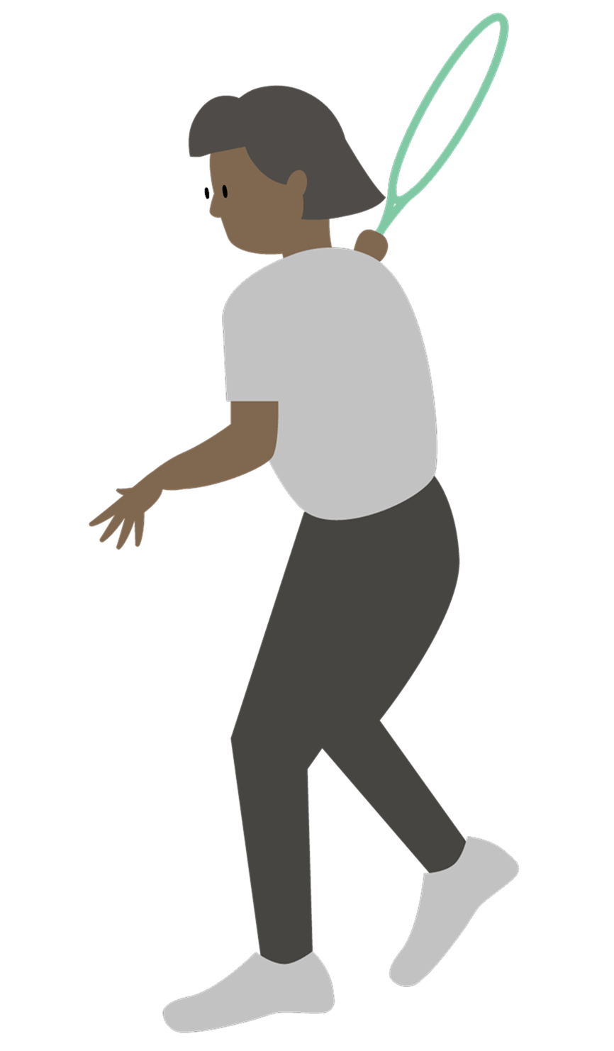 An illustration of a tennis player